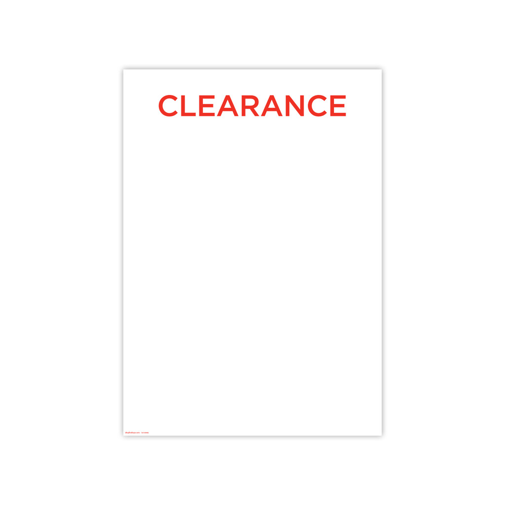 Shop for Shops Poster "CLEARANCE" (writable) 594 W x 841mm H(T4310WHRD)