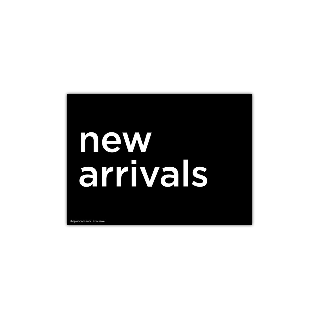 A4 landscape double sided sign  "new arrivals" (pack of 5) (T6504.1BKWH)