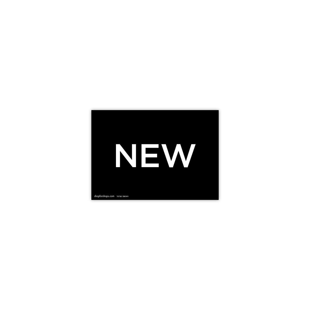 Shop for Shops A5 landscape double sided sign card "NEW" (pack of 5) 210 W x 148 mm H(T6748.1BKWH)
