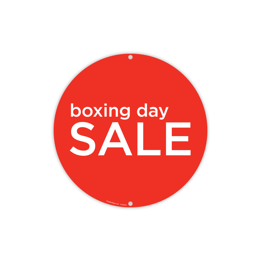 Round double sided poster "boxing day SALE" Double Sided (T4707RDWH)
