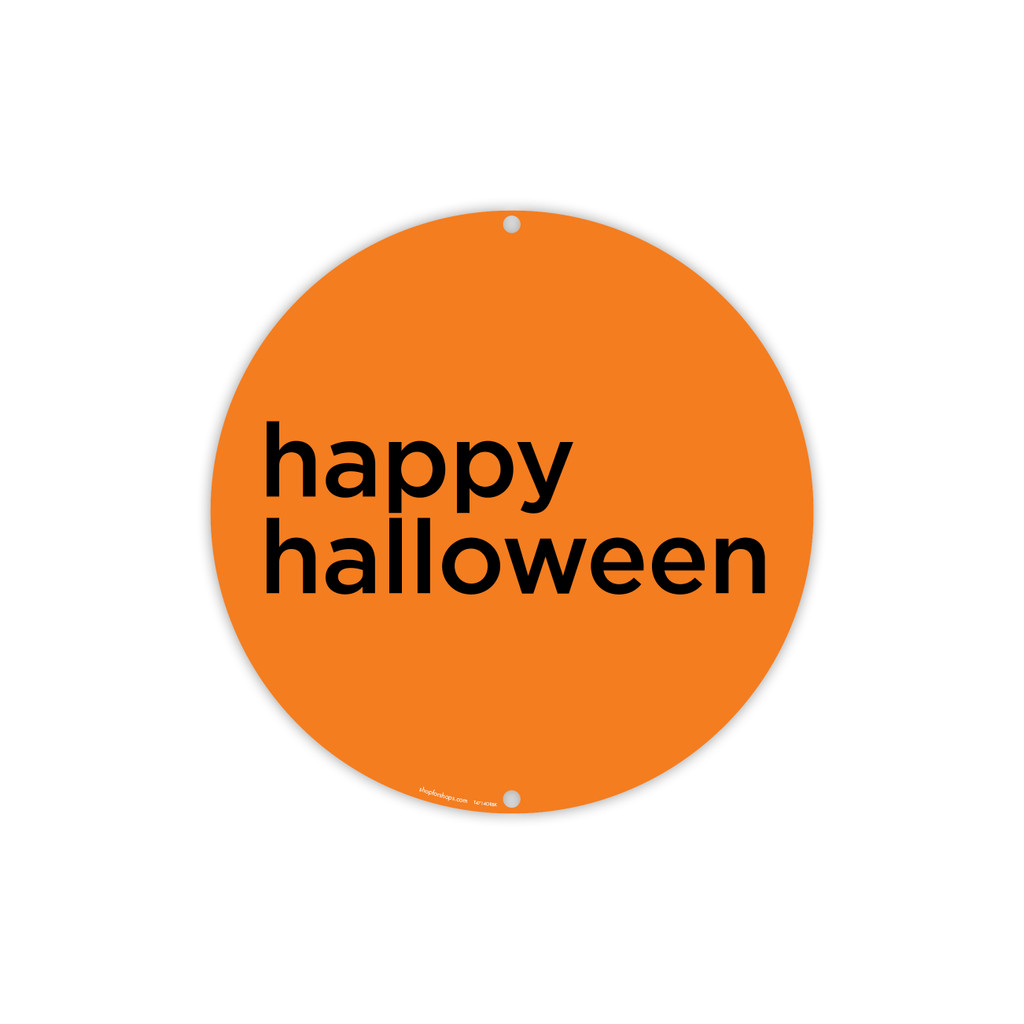 Round double sided poster "happy halloween" Double Sided (T4714ORBK)