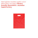 Shop for Shops Plastic carry bag medium with die cut handle 310 W x 405 mm H 50 micron(A8206RD)