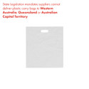 Shop for Shops Plastic carry bag large with die cut handle 435 W x 480 mm H 50 micron(A8207WH)