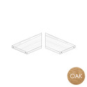 Shop for Shops MAXe 30 mm corner shelf set 600 x 600 bay - 300 mm D 593 W x 30 mm Thick(E6336OAK)