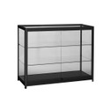 Shop for Shops 2-shelf alu counter showcase LED lighting & lockable doors 1200 W x 940 H x 500 mm D(F2601CGBK)