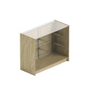 Shop for Shops Counter showcase 1200 w timber laminate glass top & 2 shelves 1200 W x 965 H x 508 mm D(F5000PY)