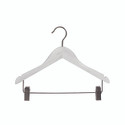 Shop for Shops Kids wooden hanger with notches & adjustable clips 350 W x 12 mm Thick(H2605WH)