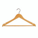 Shop for Shops Wooden hanger slimline flat with notches & rail 440 W x 10 mm Thick(H2640BH)