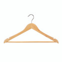 Shop for Shops Wooden hanger premium contoured with notches, ribs & rail 440 W x 14 mm Thick(H2650BH)