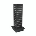 Shop for Shops Slatwall timber laminate square spinner unit 550 Sq Base x 1350 mm H(M8100BK)
