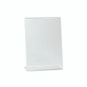 Shop for Shops Single sided angled acrylic sign holder A5 Portrait with 75 mm D Base(T2710CA)