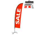 Shop for Shops Deluxe exterior flagkit "sale" with pole, base & water bag Double Sided - 3300 mm H(T3331RDWH)