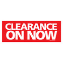 Shop for Shops Outdoor pvc banner with ropes "clearance on now" 2400 W x 865 mm H(T3372RDWH)