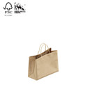 Shop for Shops Kraft paper bag boutique extra small with handle 250 W x 180 H x 100 mm gusset(A8026.1BN)