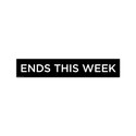 Shop for Shops Poster "ENDS THIS WEEK" Landscape 841 W x 148mm H(T4795BKWH)