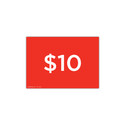 Shop for Shops A4 landscape double sided sign card "$10" (pack of 5) 297 W x 210 mm H(T6410.1RDWH)