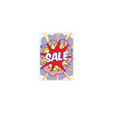 Shop for Shops A5 portrait double sided sign card "SALE" (comic book style) (pack of 5) 148 W x 210 mm H(T7735.1MU)