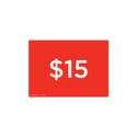 Shop for Shops A4 landscape double sided sign card "$15" (pack of 5) 297 W x 210 mm H(T6415.1RDWH)