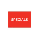 Shop for Shops A4 landscape double sided sign card "SPECIALS" (pack of 5) 297 W x 210 mm H(T6522.1RDWH)
