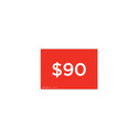 Shop for Shops A5 landscape double sided sign card "$90" (pack of 5) 210 W x 148 mm H(T6690.1RDWH)