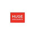 Shop for Shops A5 landscape double sided sign card "HUGE DISCOUNTS" (pack of 5) 210 W x 148 mm H(T6736.1RDWH)