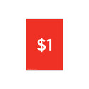 Shop for Shops A4 portrait double sided sign card "$1" (pack of 5) 210 W x 297 mm H(T7401.1RDWH)
