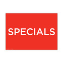 Shop for Shops A3 landscape double sided sign card "SPECIALS" 420 W x 297 mm H(T8522.1RDWH)