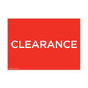 Shop for Shops A3 landscape double sided sign card "CLEARANCE" 420 W x 297 mm H(T8509.1RDWH)