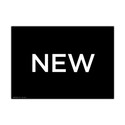 Shop for Shops A3 landscape double sided sign card "NEW" 420 W x 297 mm H(T8548.1BKWH)
