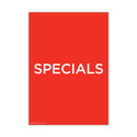 Shop for Shops A3 portrait double sided sign card "SPECIALS" 297 W x 420 mm H(T9522.1RDWH)