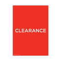 Shop for Shops A3 portrait double sided sign card "CLEARANCE" 297 W x 420 mm H(T9509.1RDWH)