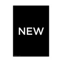 Shop for Shops A3 portrait double sided sign card "NEW" 297 W x 420 mm H(T9548.1BKWH)