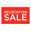 Shop for Shops Poster "RELOCATION SALE" Landscape 1000 W x 594mm H(T4439RDWH)