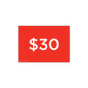 Shop for Shops A4 landscape double sided sign card "$30" (pack of 5) 297 W x 210 mm H(T6430.1RDWH)