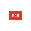 Shop for Shops A5 landscape double sided sign card "$25" (pack of 5) 210 W x 148 mm H(T6625.1RDWH)