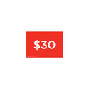 Shop for Shops A5 landscape double sided sign card "$30" (pack of 5) 210 W x 148 mm H(T6630.1RDWH)