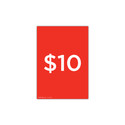 Shop for Shops A4 portrait double sided sign card "$10" (pack of 5) 210 W x 297 mm H(T7410.1RDWH)