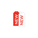 Shop for Shops Swing Ticket "NEW" Portrait Double Sided 40 w x 94mm H(T3661.1RDWH)