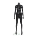 Shop for Shops Plastic female mannequin no head glass base HT=1610, B=800, W=630, H=810 mm(B9425BK)