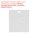 Shop for Shops Plastic carry bag extra large with die cut handle 500 W x 600 H x 100 mm side gusset 50 micron(A8208WH)