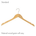 Shop for Shops Wooden hanger standard contoured wishbone with notches 440 W x 12 mm Thick(HSC2628BH)