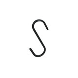 S hook extra large pack of 10  130 H x 94 W x 5 mm Wire(A1383BK)