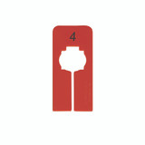 Shop for Shops Garment counter for change room - number 4 50 W x 126 mm H(A2072RD.4)