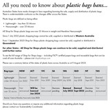 Plastic carry bag medium with die cut handle  310 W x 405 mm H 50 micron(A8206RD)