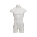 Shop for Shops Style plastic male torso M-L with mount for pole HT=900, Chest=970, W=780 mm(B9344WH)