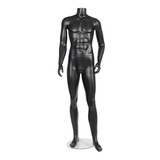 Shop for Shops Plastic male mannequin M-L no head glass base HT=1710, Chest=910, W=720 mm(B9420BK)