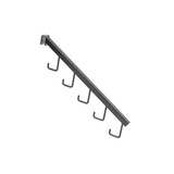 MAXe backrail angled arm with 5 hooks 405 mm D  18 x 18 mm section(E4860BKS)
