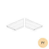 Shop for Shops MAXe 30 mm corner shelf set 600 x 600 bay - 300 mm D 593 W x 30 mm Thick(E6336PY)