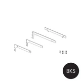 MAXe 30 mm corner shelf bracket set 300 mm D  30 H x 2.5 mm Thick(E6803BKS)
