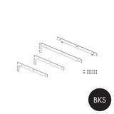 Shop for Shops MAXe 30 mm corner shelf bracket set 400 mm D 30 H x 2.5 mm Thick(E6804BKS)